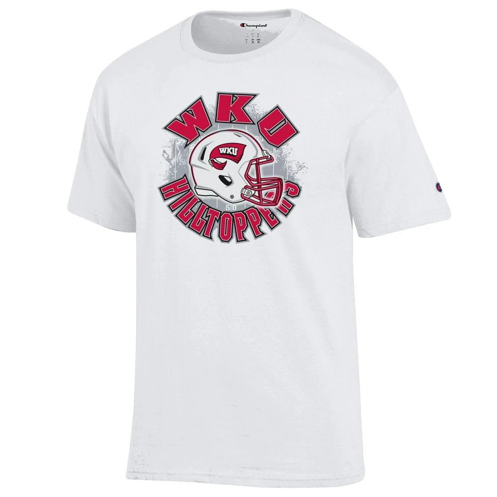 Western Kentucky Champion Circle with Helmet Over Field Tee