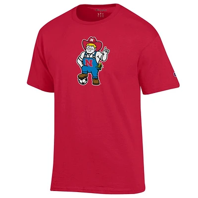 Nebraska Champion Giant Logo New Herbie Soccer Tee