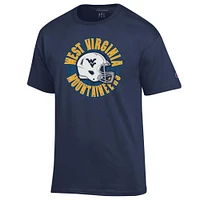 West Virginia Champion Circle with Helmet Over Field Tee