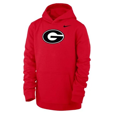 Georgia Nike YOUTH Club Fleece Hoodie