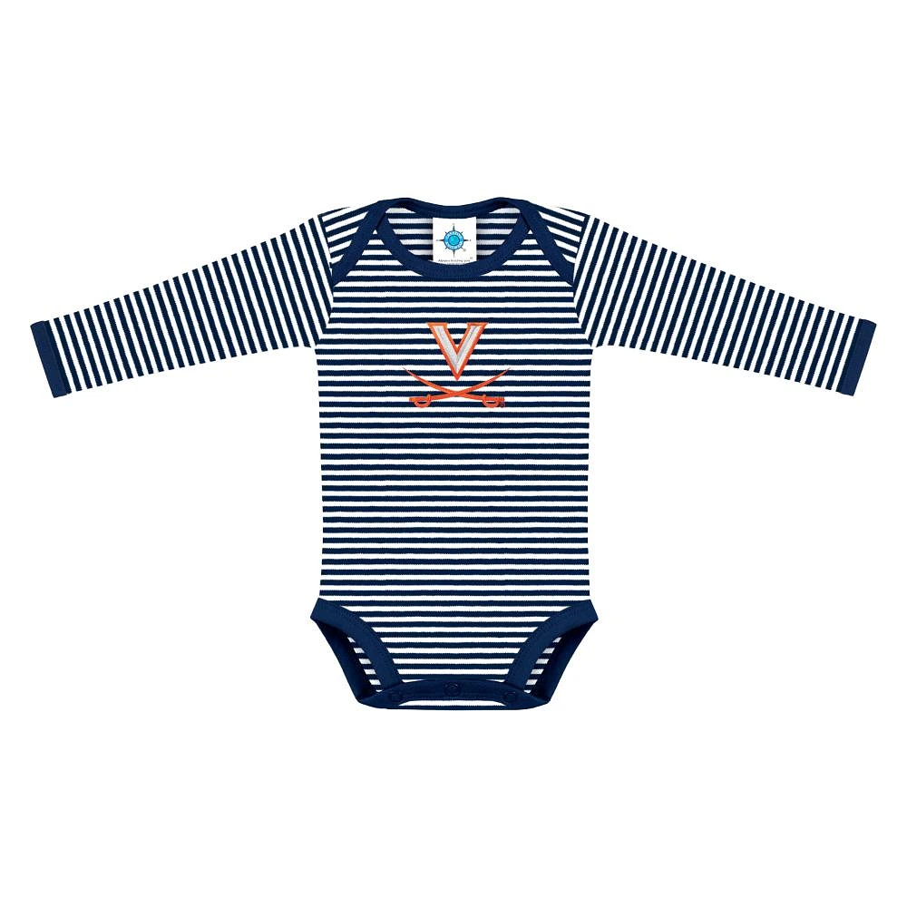 Virginia Creative Knitwear Infant Striped Long Sleeve Bodysuit