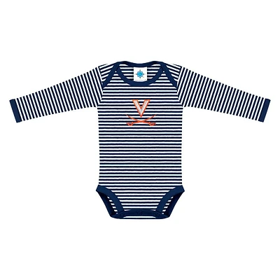 Virginia Creative Knitwear Infant Striped Long Sleeve Bodysuit