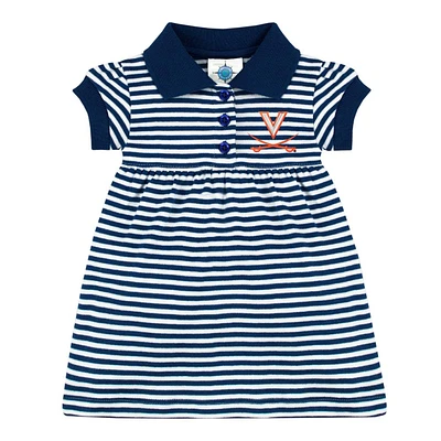 Virginia Creative Knitwear Infant Striped Gameday Dress With Bloomer