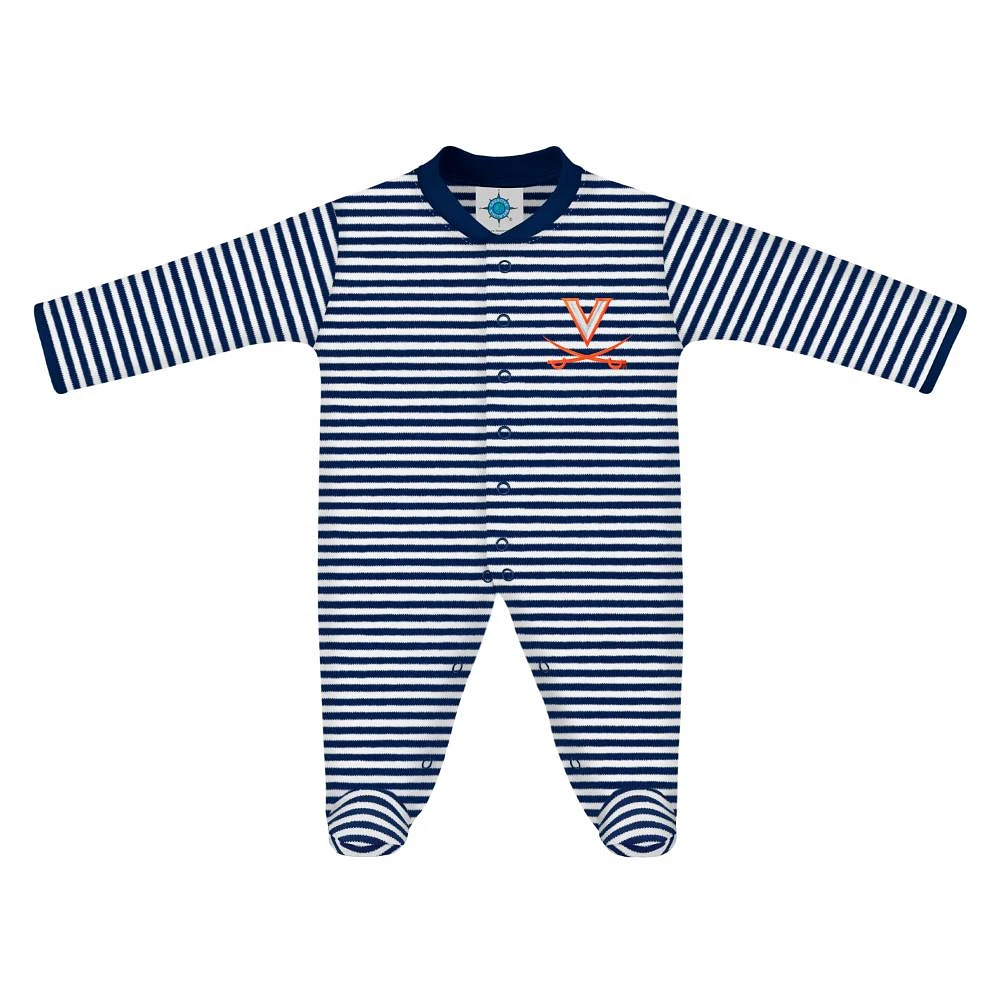 Virginia Infant Striped Footed Romper