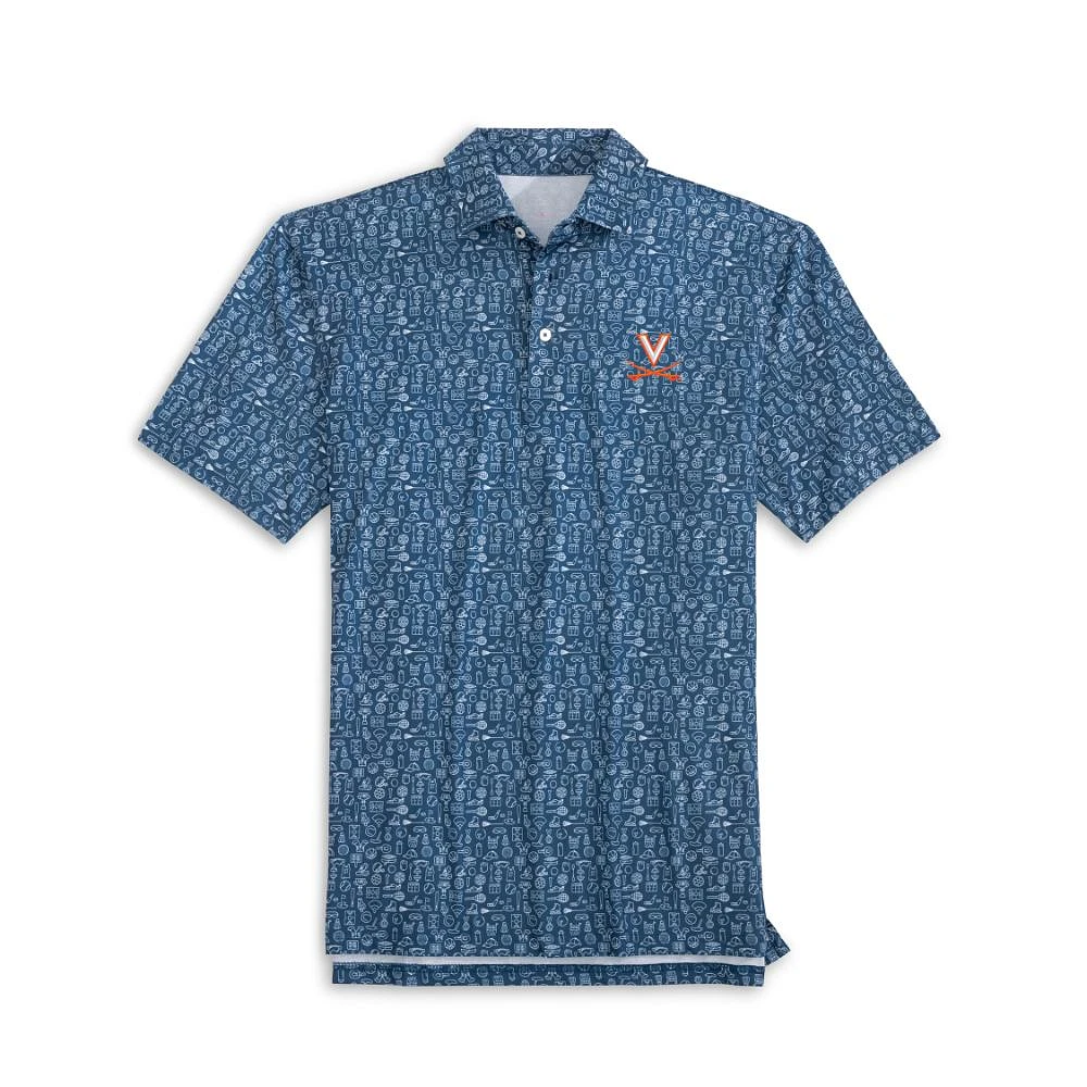 Virginia Southern Tide Driver Finally Friday Printed Polo