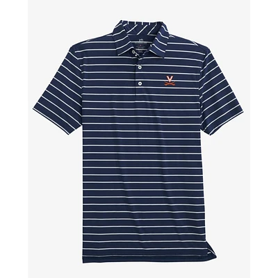 Virginia Southern Tide Desmond Stripe Performance Polo