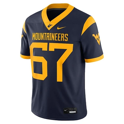 West Virginia Nike #67 Home Game Jersey