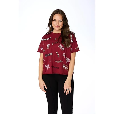 Florida State Stewart Simmons The Sequin Boxy Tee