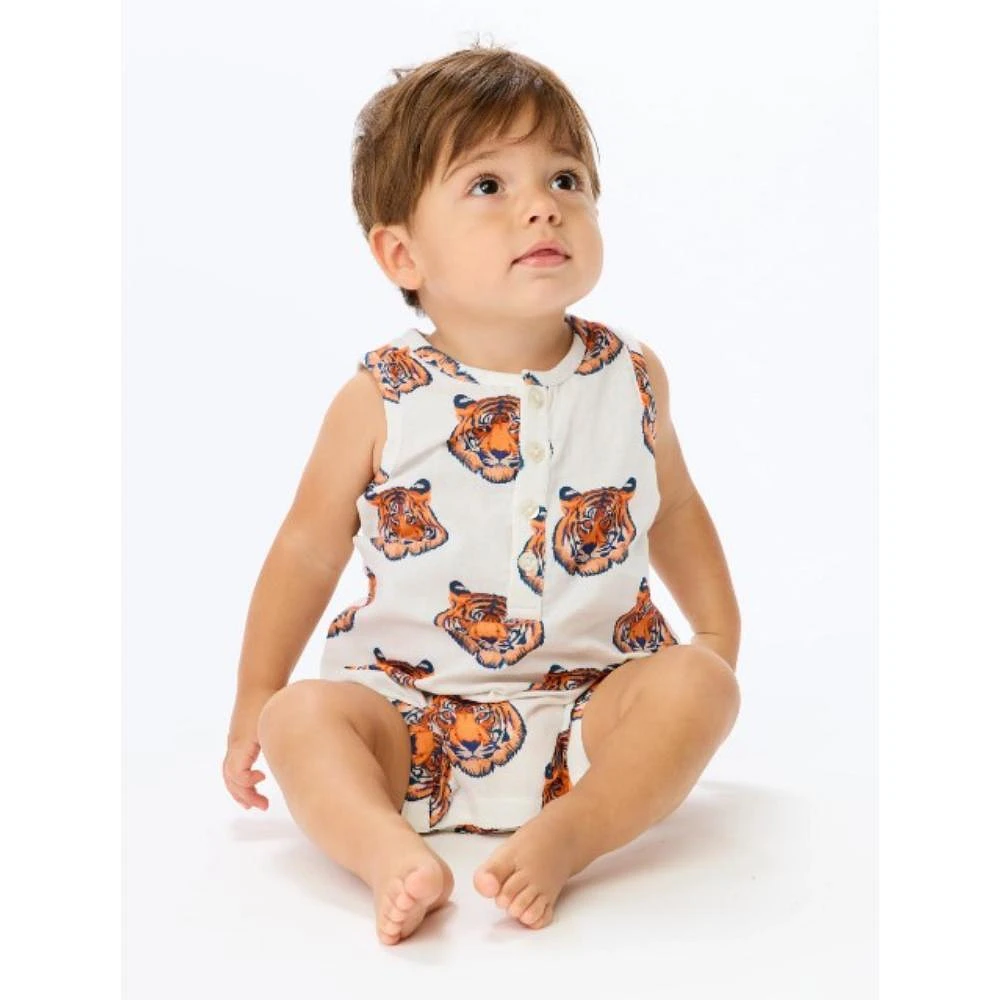 Auburn Stewart Simmons Infant Unisex Henley Onesie