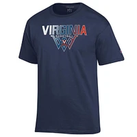 Virginia Champion Wordmark Basketball Over Logo/Net Tee