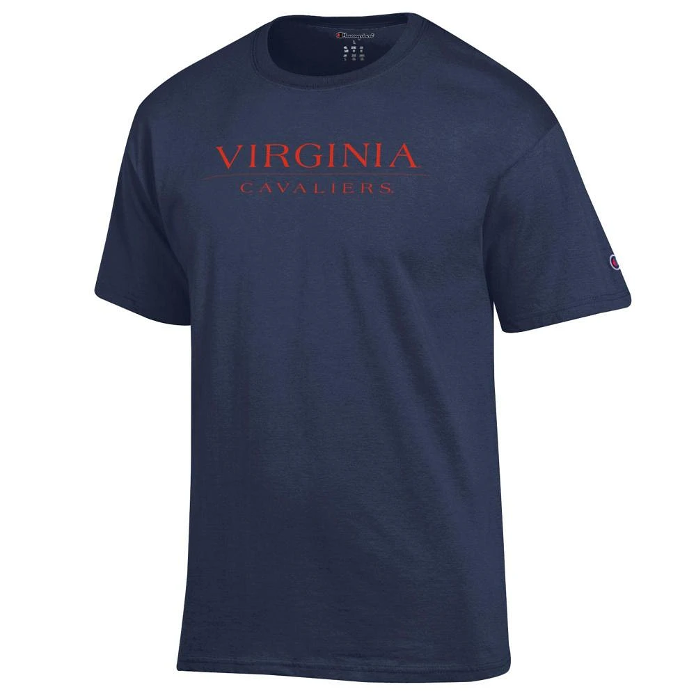 Virginia Hoos Champion Straight Wordmark Tee