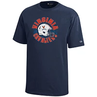 Virginia Champion YOUTH Circle with Helmet Over Field Tee