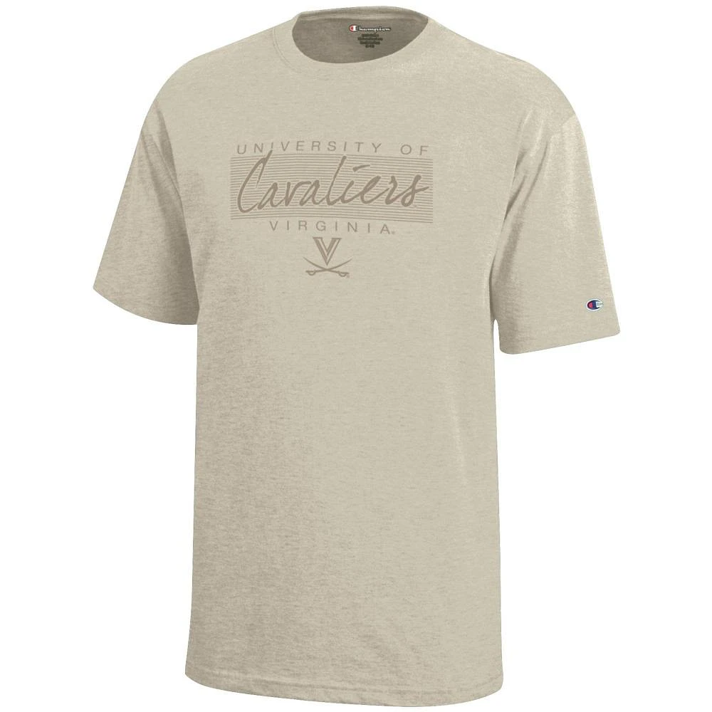 Virginia Champion YOUTH Tonal Script/Stack Over Logo Tee