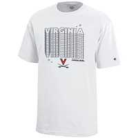 Virginia Champion YOUTH Wordmark Repeat Over Logo Tee