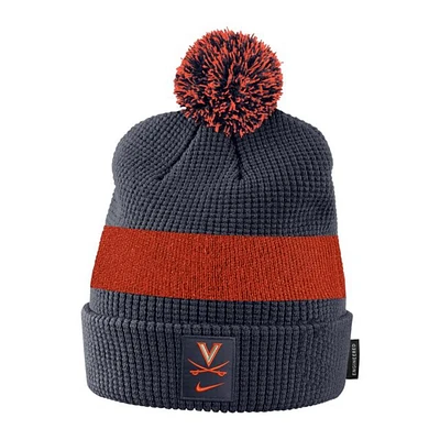 Virginia YOUTH Nike Waffle Knit Pom Cuff Beanie