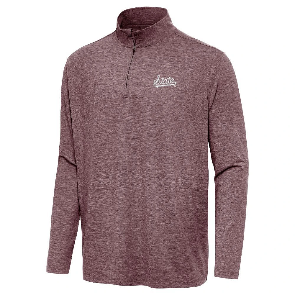 Mississippi State Antigua Hunk Script 1/4 Zip Pullover