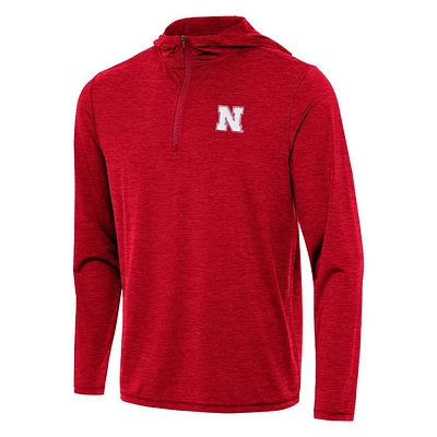 Nebraska Antigua Tidy 1/4 Zip Pullover Hoodie