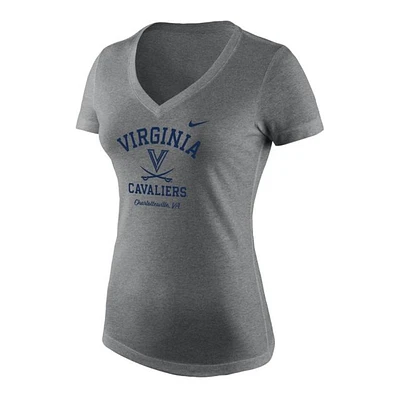 Virginia Nike Women`s Tri-Blend Mid-V Tee