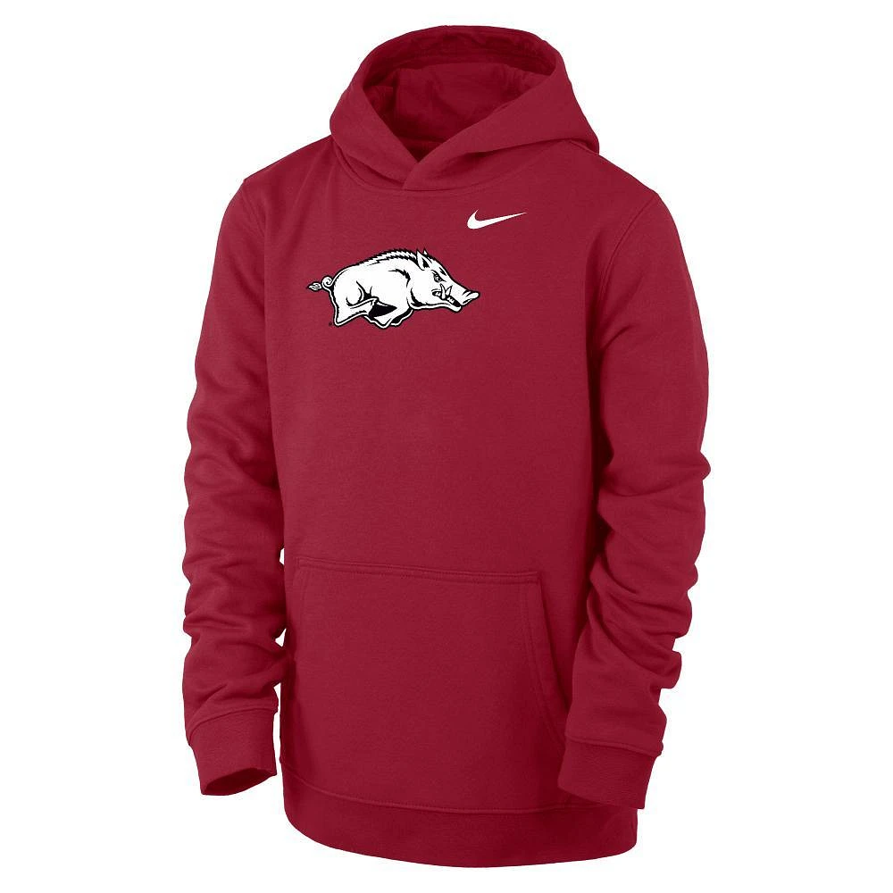 Arkansas Nike YOUTH Club Fleece Hoodie