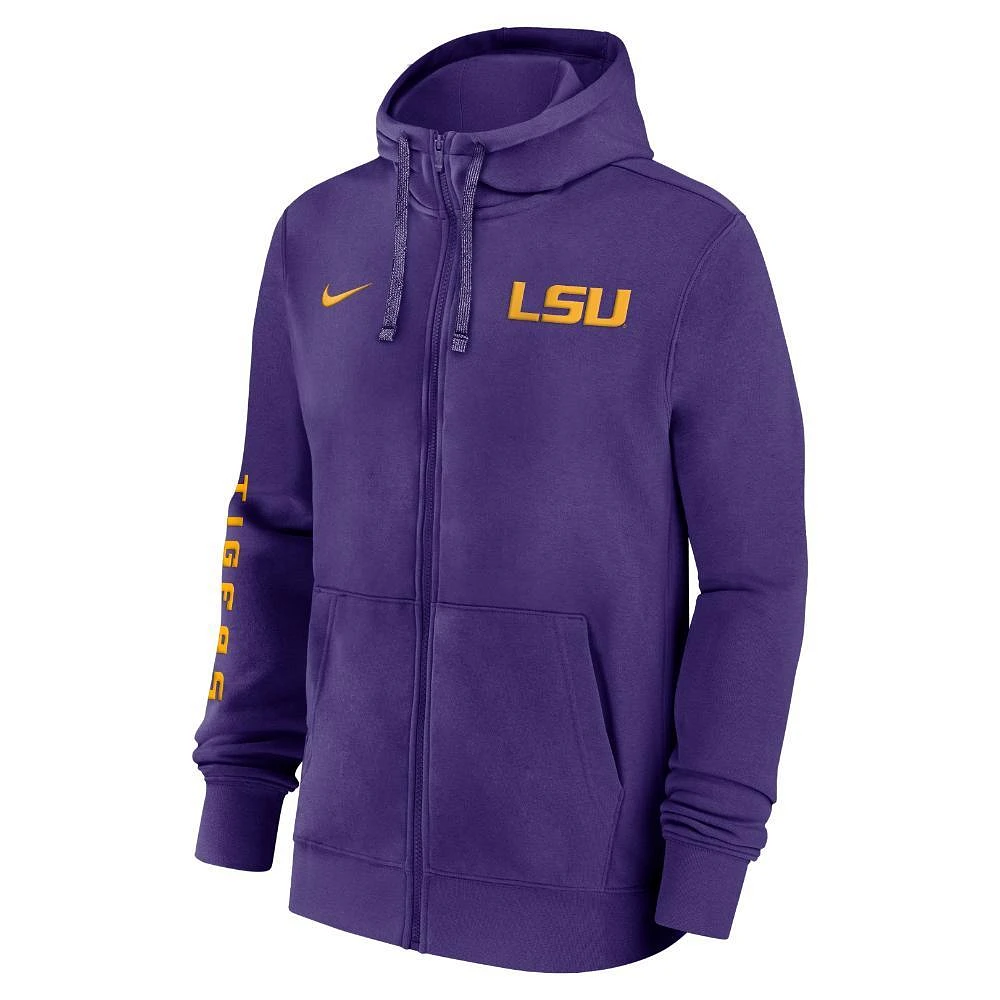 LSU Nike Team Issue Full Zip Club Hoodie