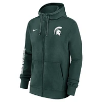 Michigan State Nike Team Issue Full Zip Club Hoodie