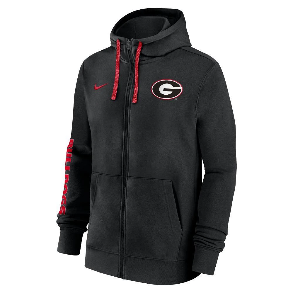 Georgia Nike Team Issue Full Zip Club Hoodie