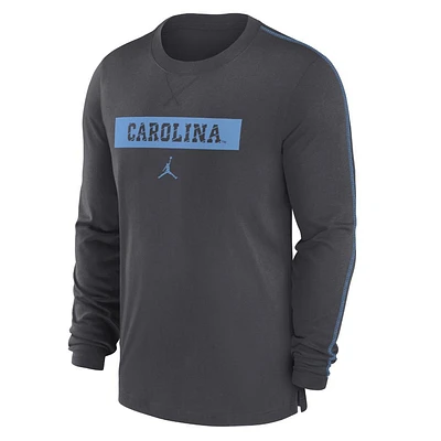 UNC Jordan Brand Dri-Fit Sideline Team Issue Long Sleeve Tee