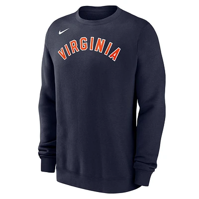 Virginia Nike Arch Club Fleece Crew