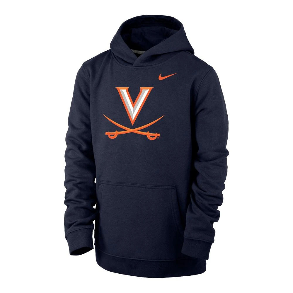 Virginia Nike YOUTH Club Fleece Logo Hoodie