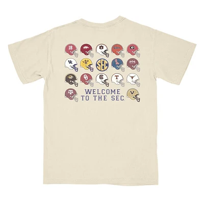 SEC Football Helmets Comfort Colors Pocket Tee