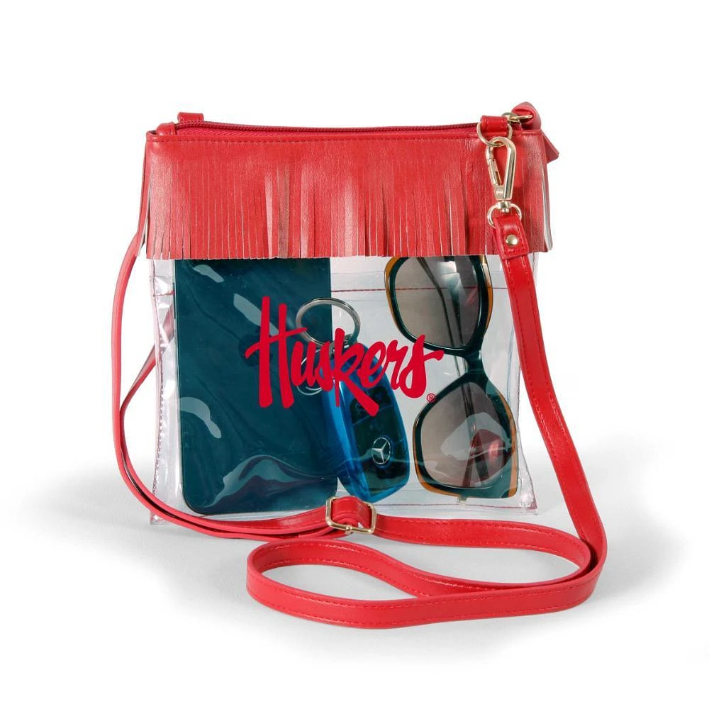 Nebraska Judyann Fringe Crossbody Clear Bag