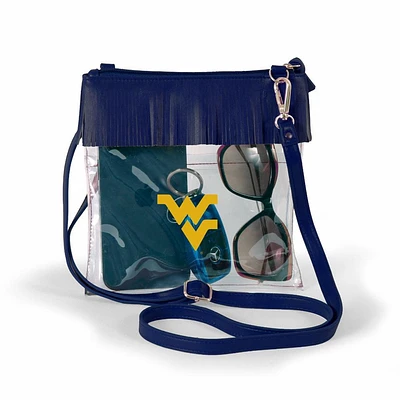 West Virginia Judyann Fringe Crossbody Clear Bag