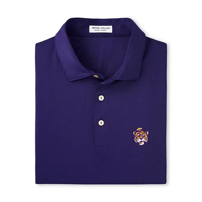 LSU Vault Sailor Logo Peter Millar Tesseract Performance Polo