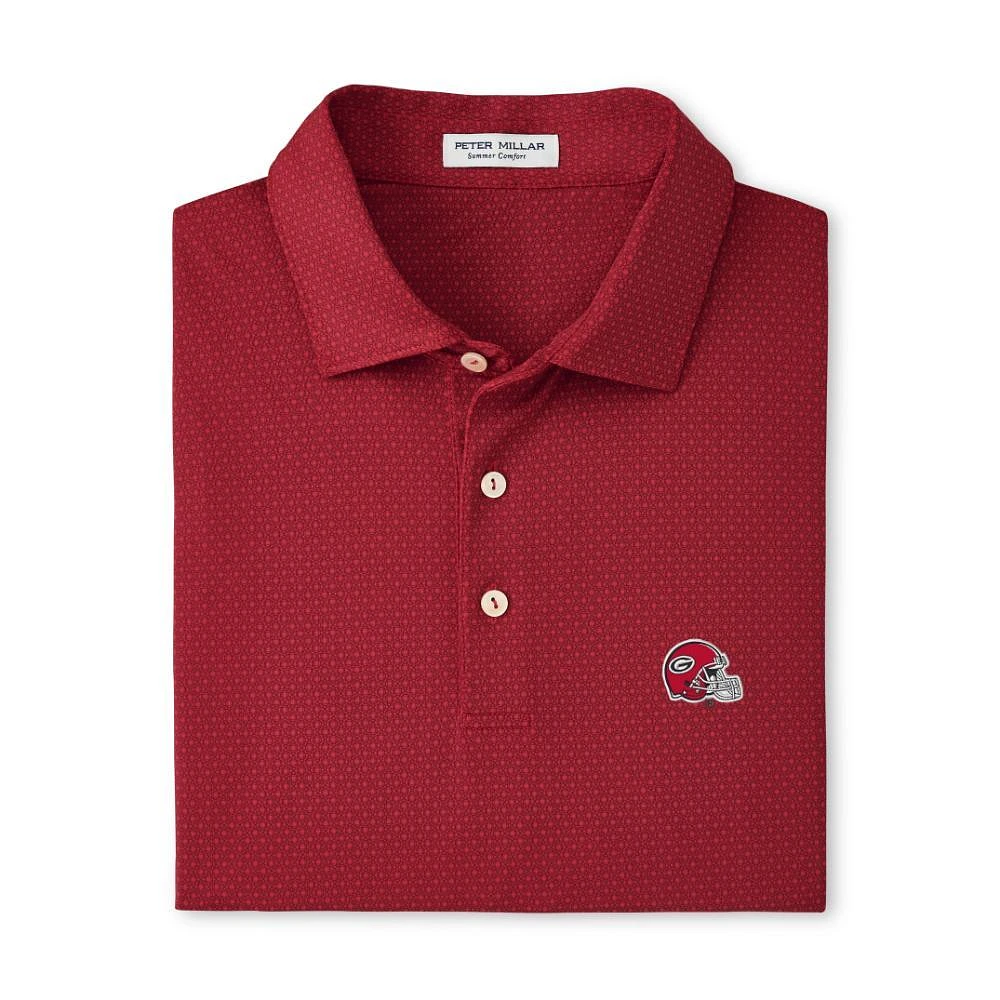 Georgia Peter Millar Helmet Tesseract Performance Polo