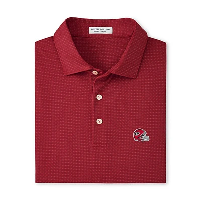 Georgia Helmet Logo Peter Millar Tesseract Performance Polo