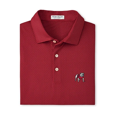 Georgia Standing Bulldog Peter Millar Tesseract Performance Polo