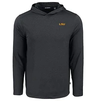 LSU Cutter & Buck Coastline Epic Comfort Hooded Shirt