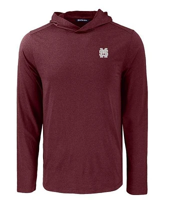 Mississippi State Cutter & Buck Interlock Coastline Epic Comfort Hooded Shirt