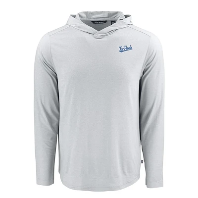 UNC Cutter & Buck Tar Heels Script Coastline Epic Comfort Hooded Shirt