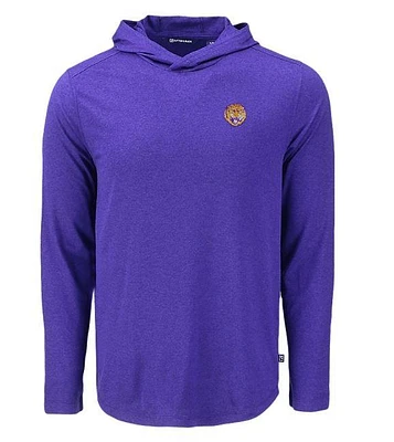 LSU Cutter & Buck Coastline Vault Tiger Epic Comfort Hooded Shirt