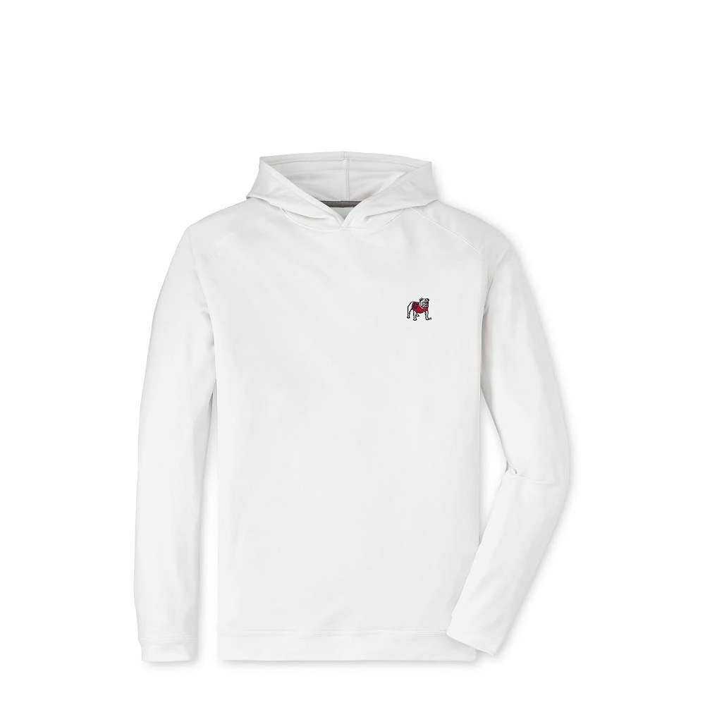 Georgia Standing Bulldog Peter Millar Pine Performance Hoodie