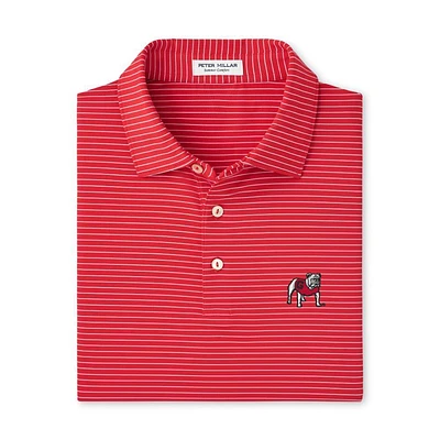 Georgia Standing Bulldog Peter Millar Hemlock Performance Polo