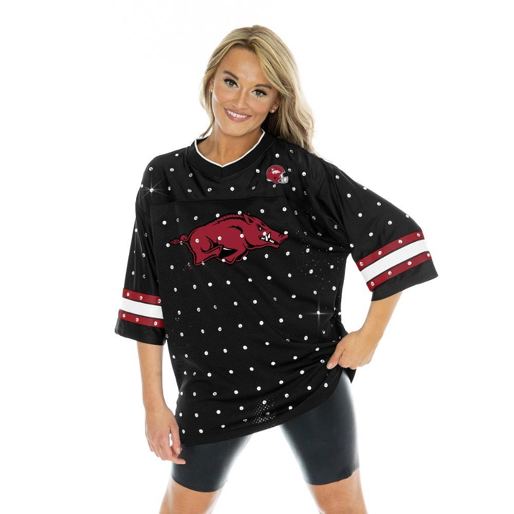 Arkansas Gameday Couture Kickoff Time All Over Rhinestone Jersey