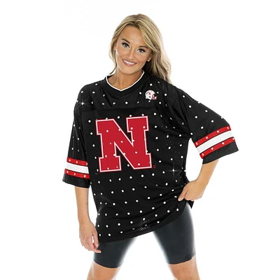 Nebraska Gameday Couture Kickoff Time All Over Rhinestone Jersey