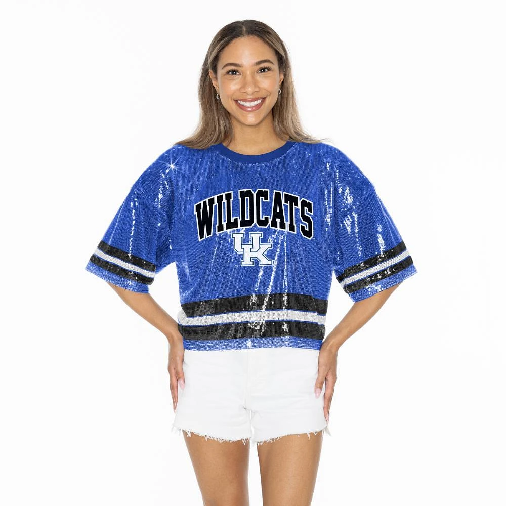 Kentucky Gameday Couture Own the Game Full Sequin Crop Jersey