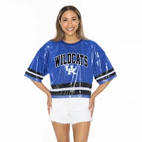 Kentucky Gameday Couture Own the Game Full Sequin Crop Jersey