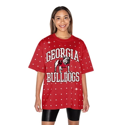 Georgia Gameday Couture The Zone All Over Rhinestone Tee