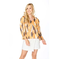 Stewart Simmons The Abstract 3/4 Sleeve Blouse