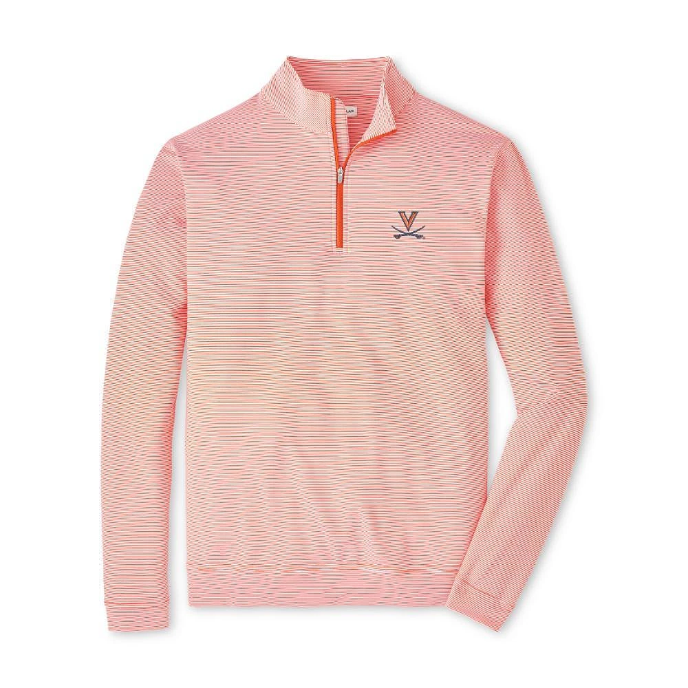 Virginia Perth Sugar Stripe Performance 1/4 Zip Pullover