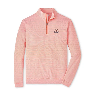 Virginia Perth Sugar Stripe Performance 1/4 Zip Pullover